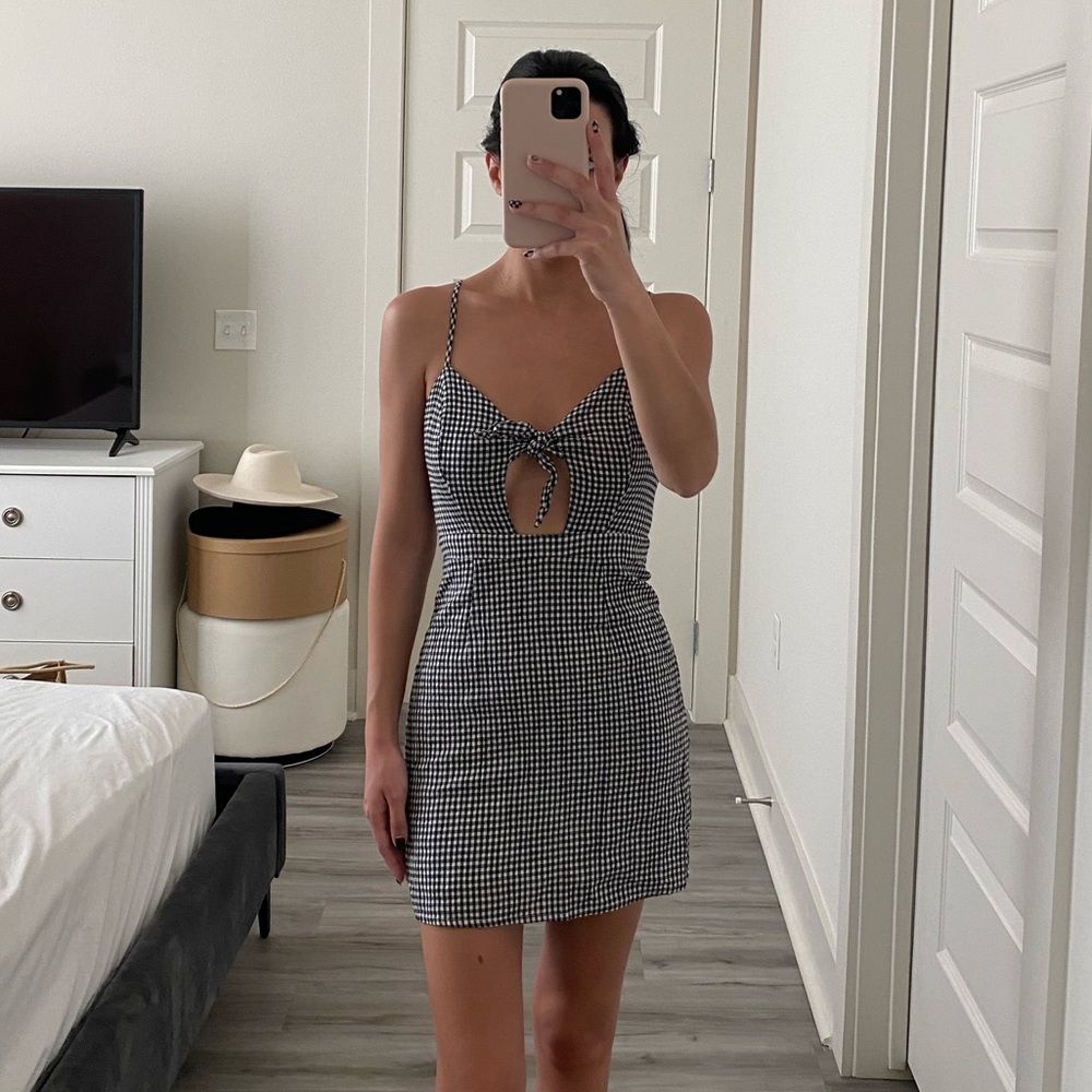 Black & White SeerSucker Dress